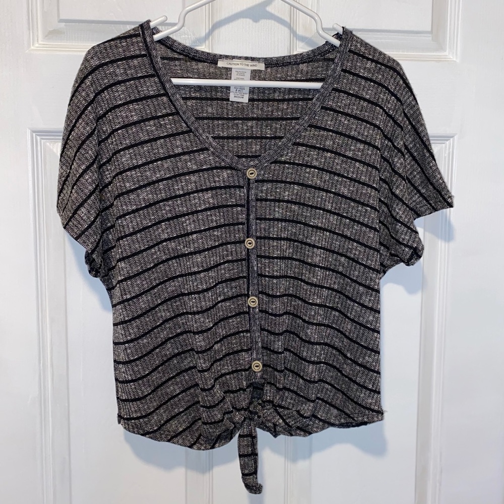 Grey Striped Caution to the Wind Crop